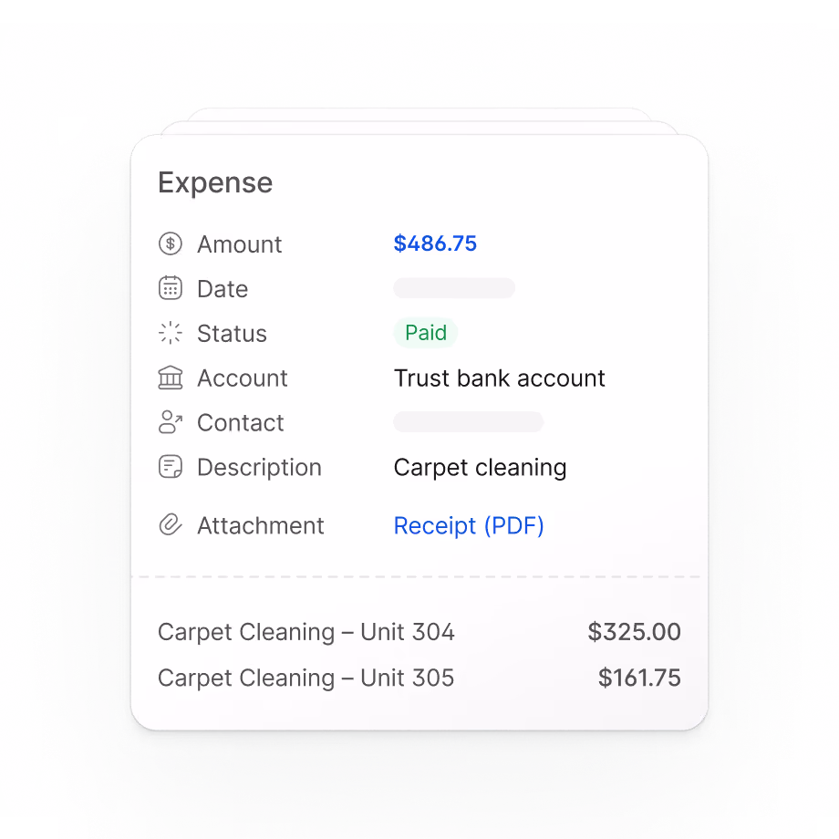 VRT expense illustration.