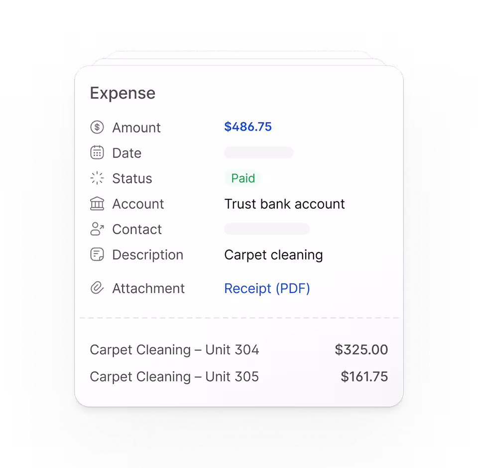 VRTrust expense management