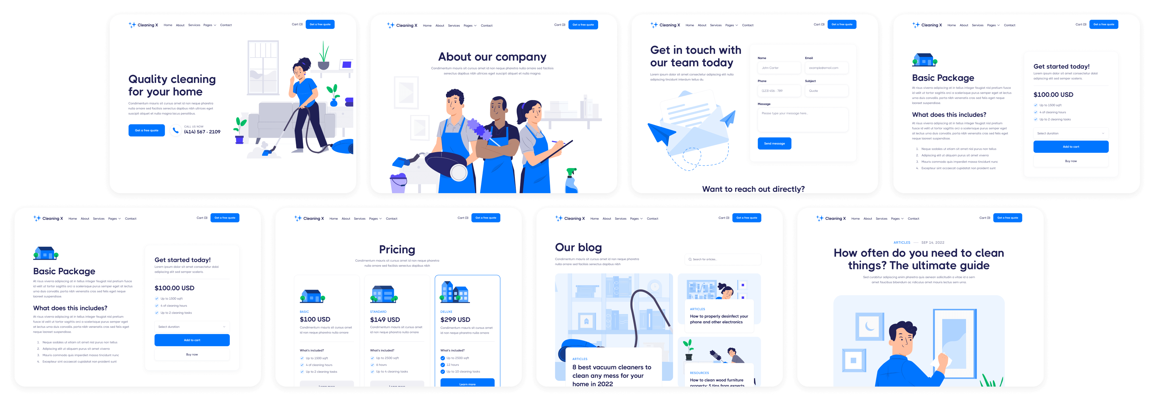 Cleaning X - Buy now on Webflow - Cleaning Services Webflow Template