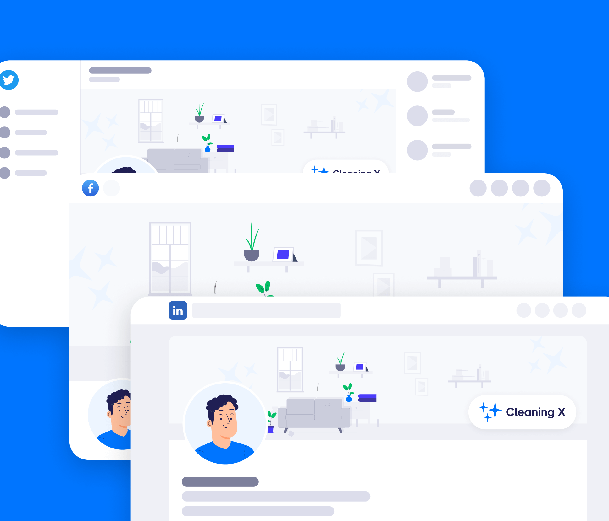 Cleaning X - Social Media Assets - Cleaning Services Webflow Template