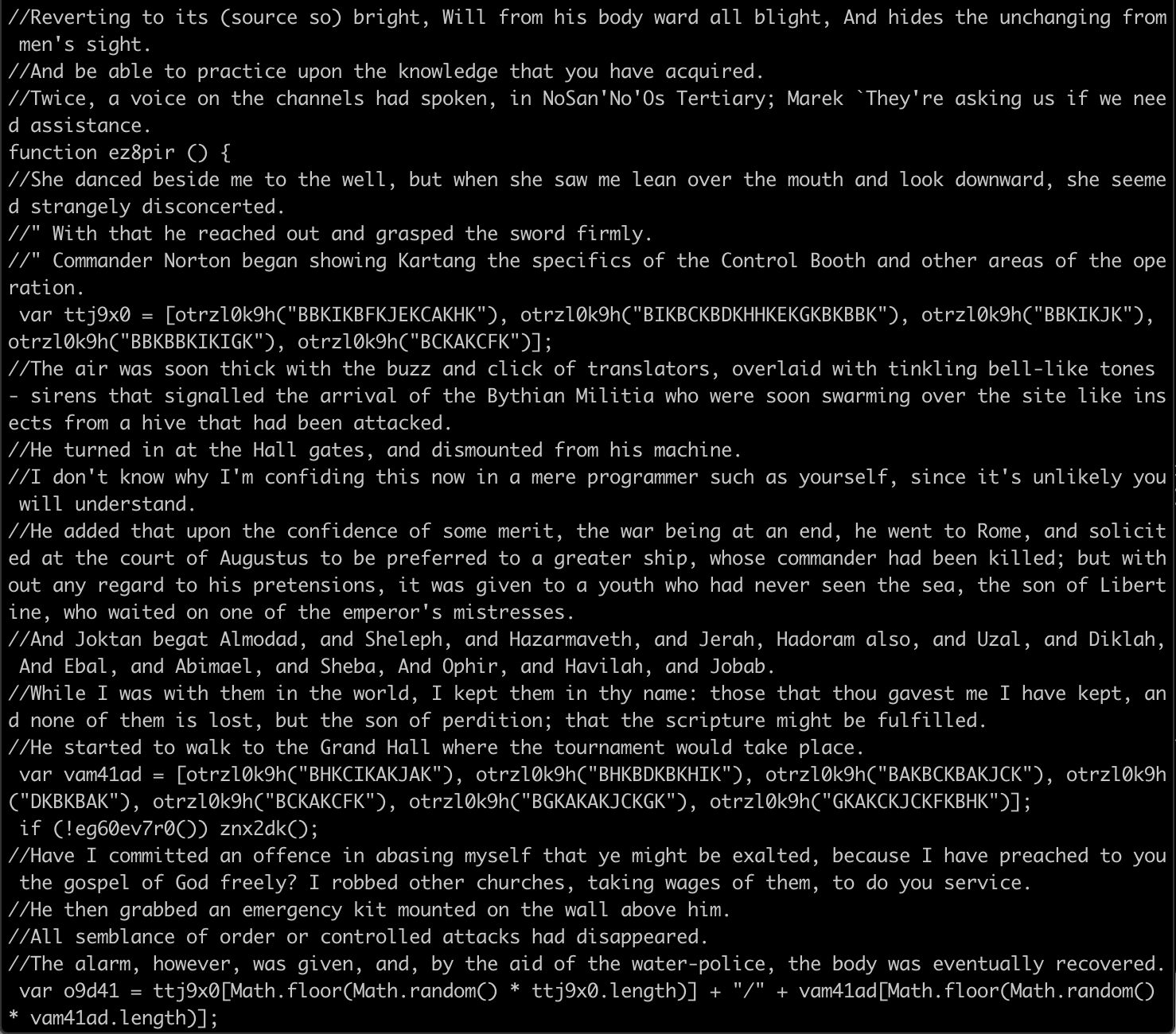 JavaScript File (word_data.js) with Junk Data