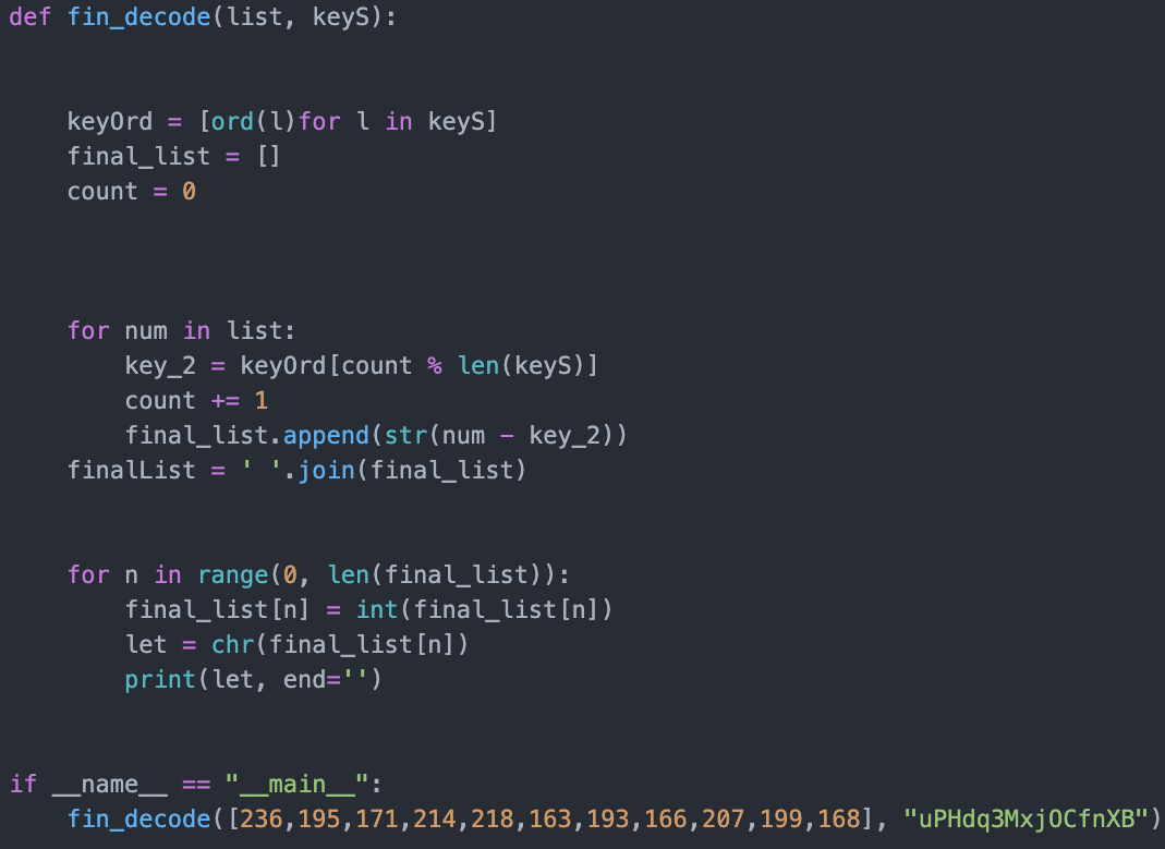 VBA Decoding Function Ported into Python