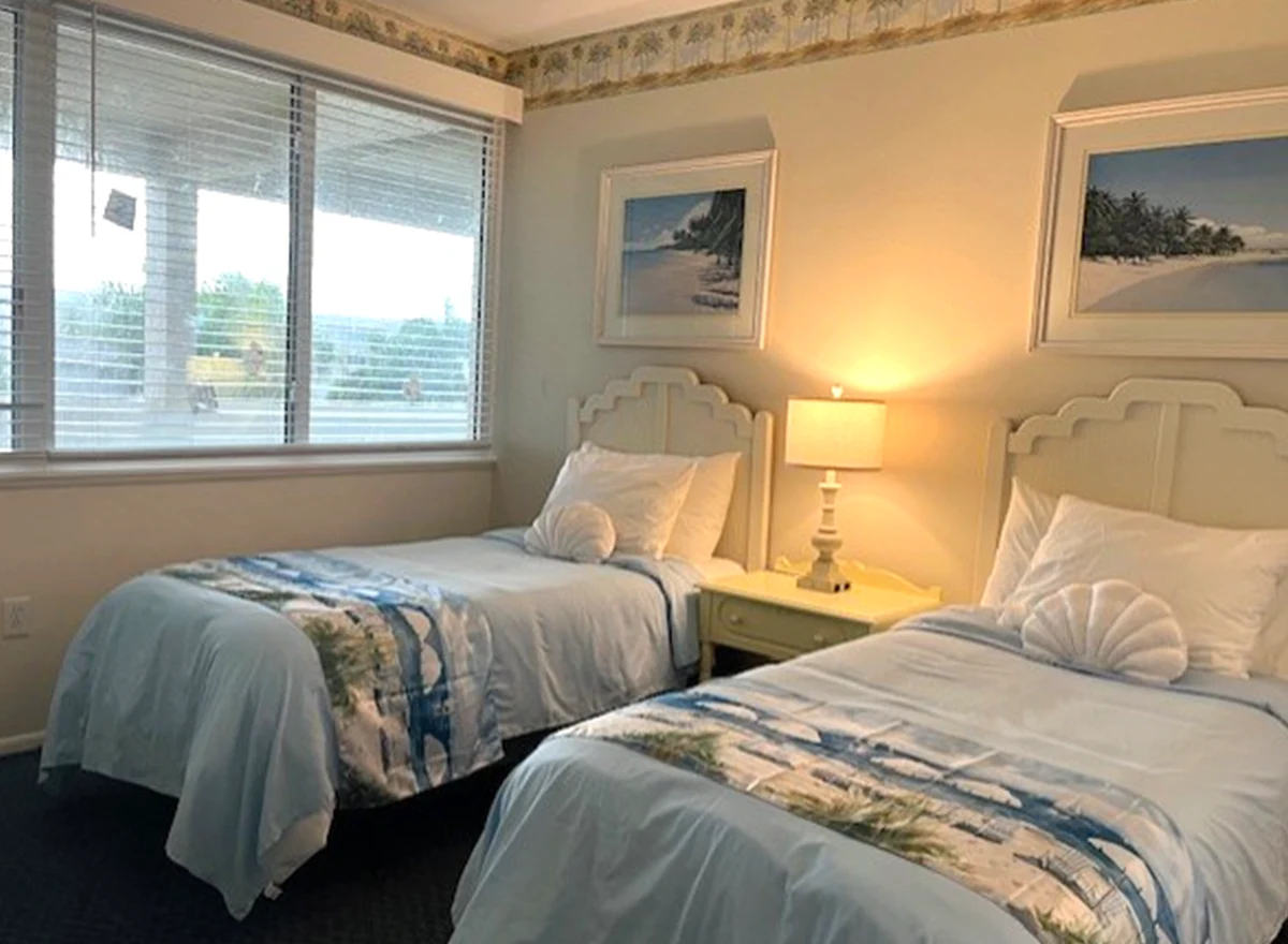 Two twin beds in bedroom