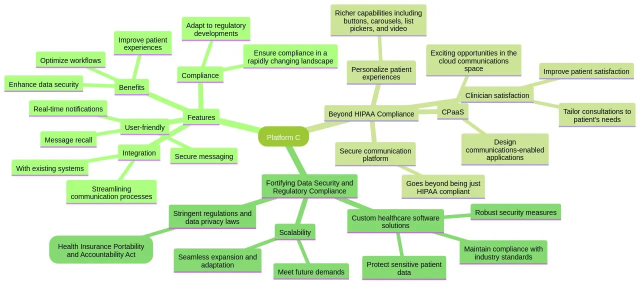 The Mind Map of Platform C The Mind Map of Platform C