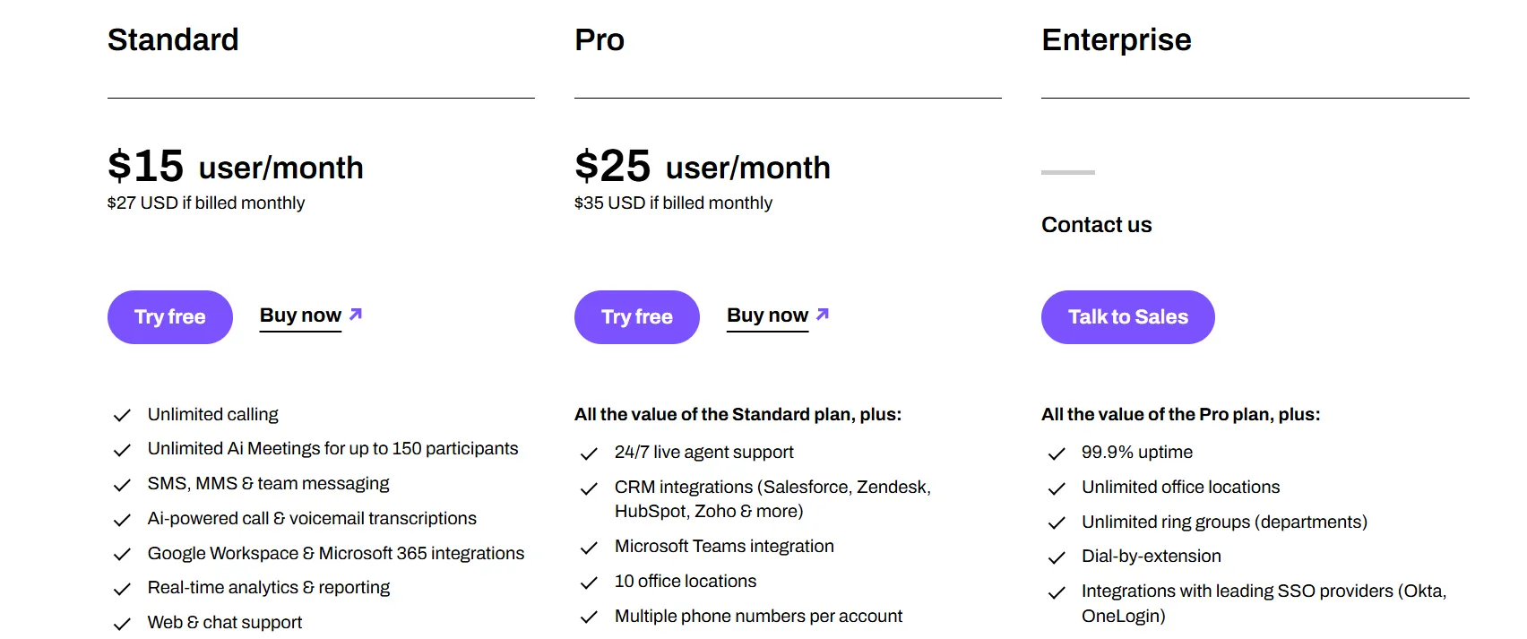 dialpad pricing