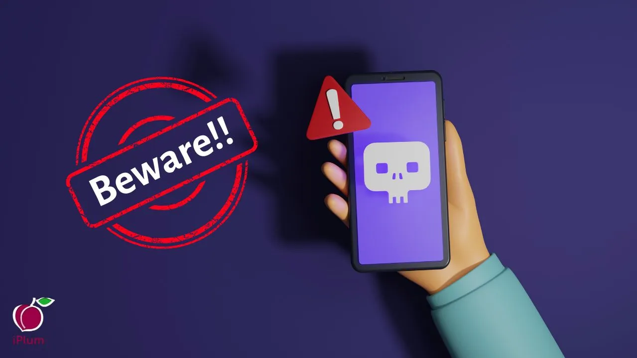 Buyer beware image warning about fake iPlum technical support contact number