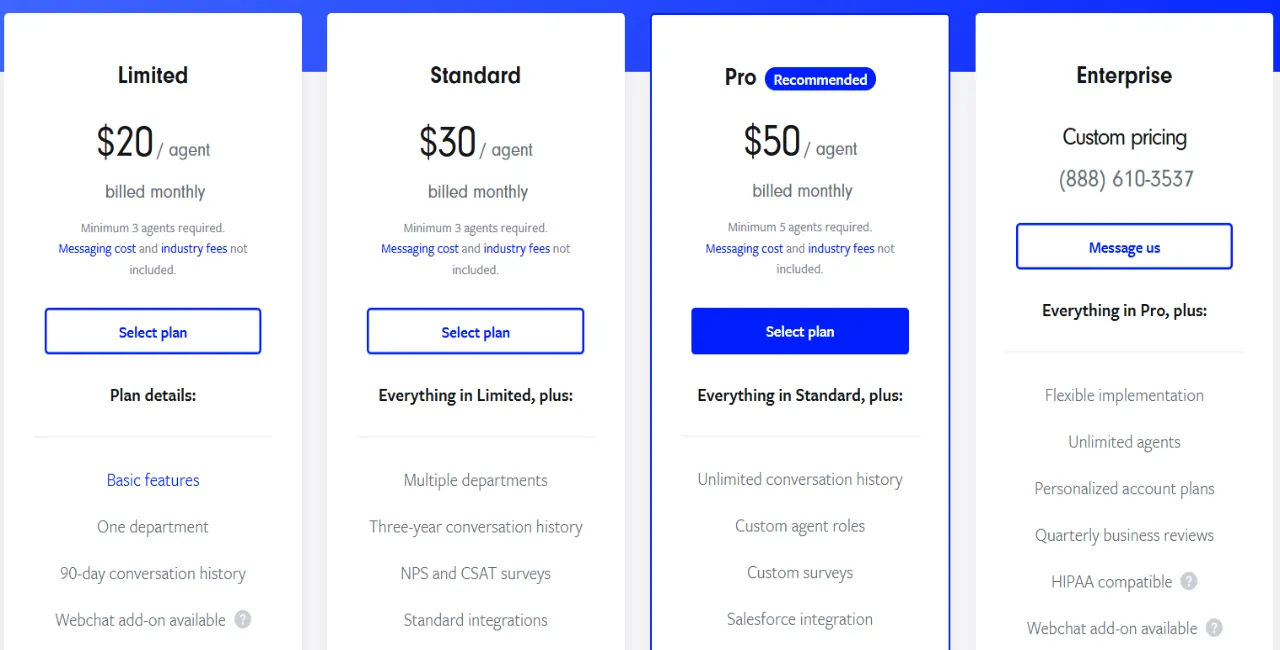 Textline pricing