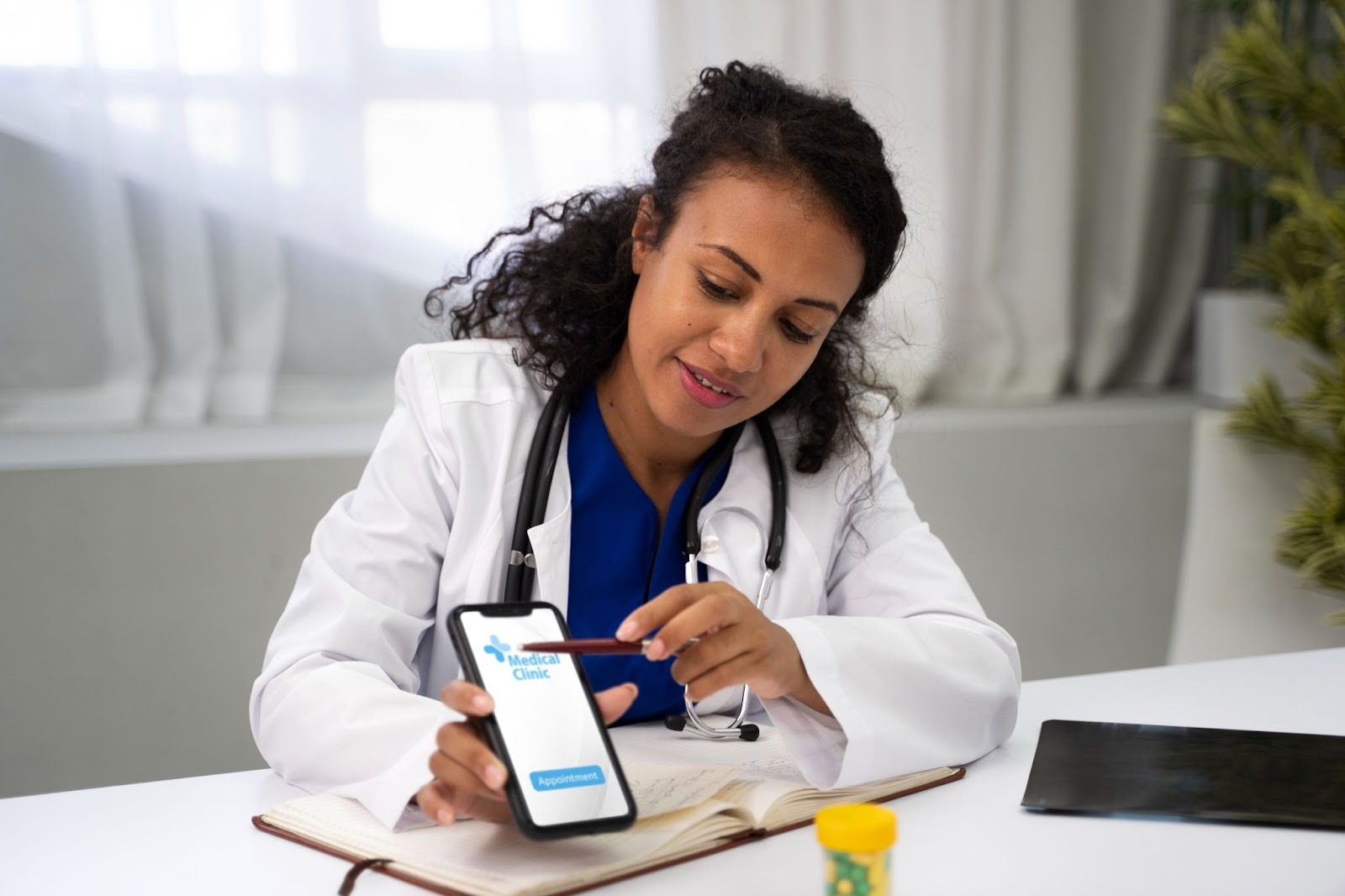 nurse with a phone hipaa compliance