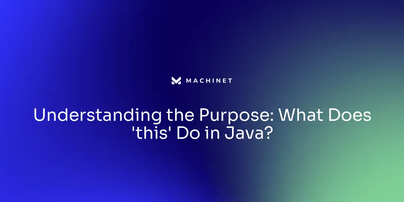 Understanding the Purpose: What Does 'this' Do in Java?