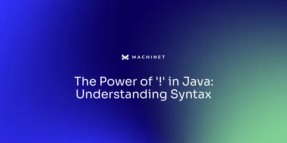 The Power of '!' in Java: Understanding Syntax