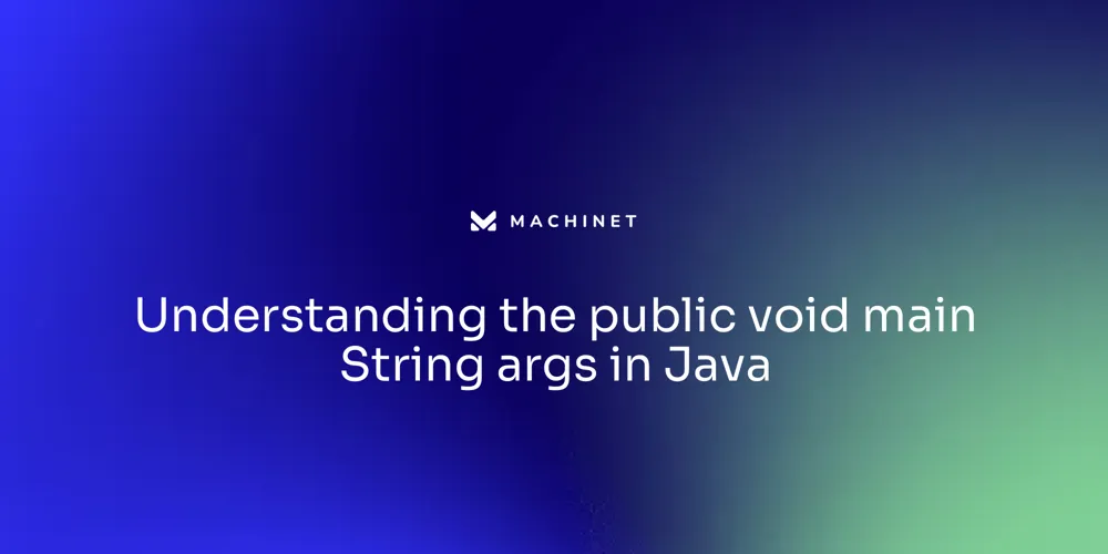 Understanding the public void main String args in Java