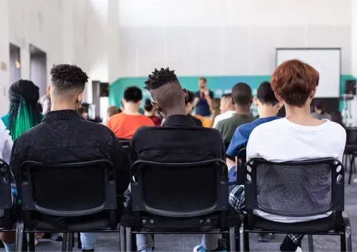Students in a classroom