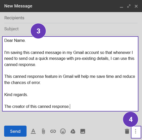 Write your email body in Gmail