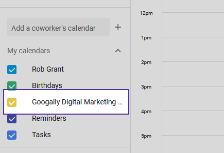 You will now see your marketing calendar