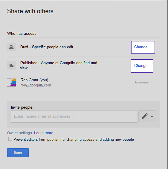 Share your Google Site with others