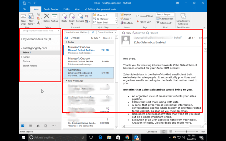 Gmail Outlook 2016 and 2013 Setup - Step 11