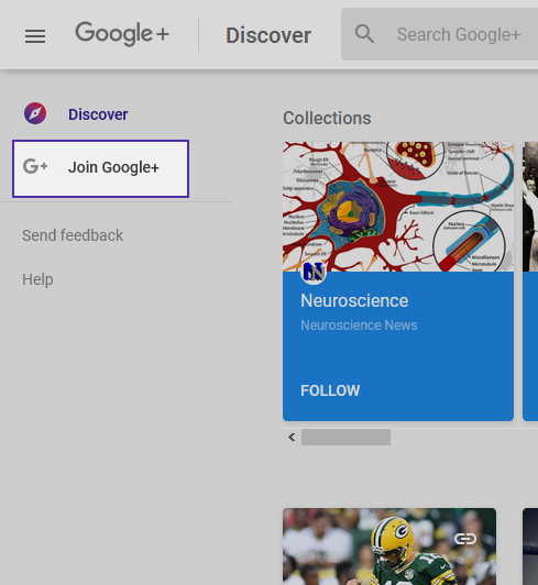 Click on join Google+