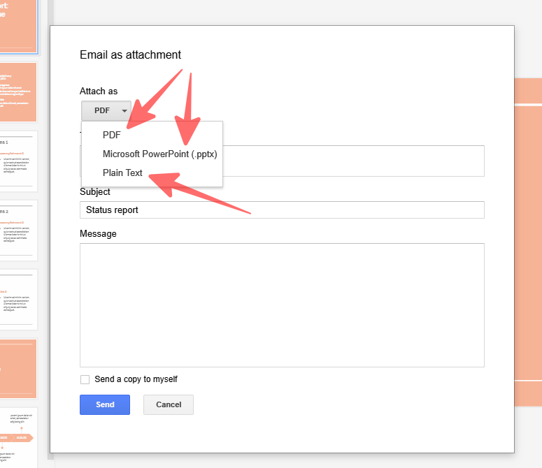 Send Google Doc as attachment