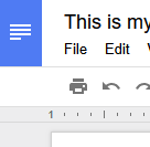 Click on the Google Docs Menu