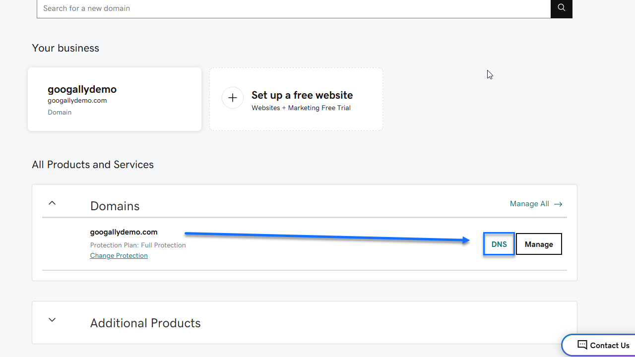 Accessing domain specific DNS entries