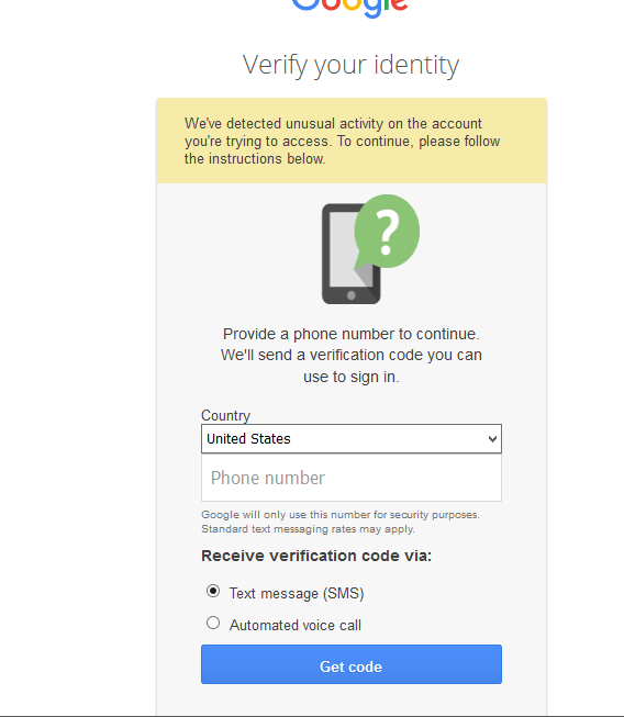 verify your identity - gsuite