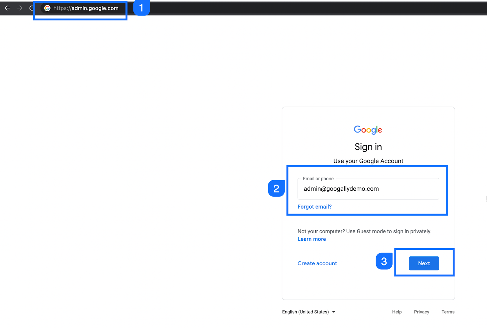 1. Login to Google Workspace Admin Console