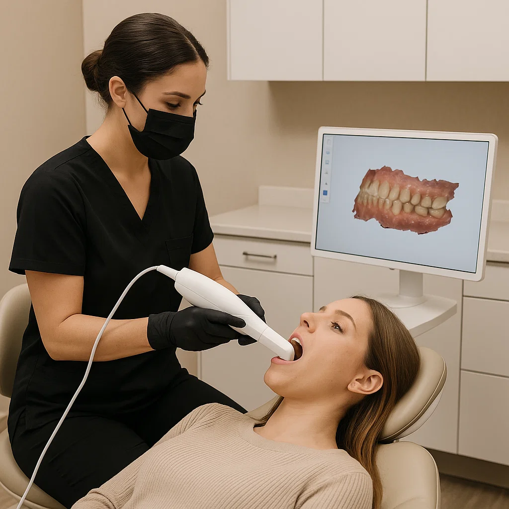 Digital scans mean no messy impressions.