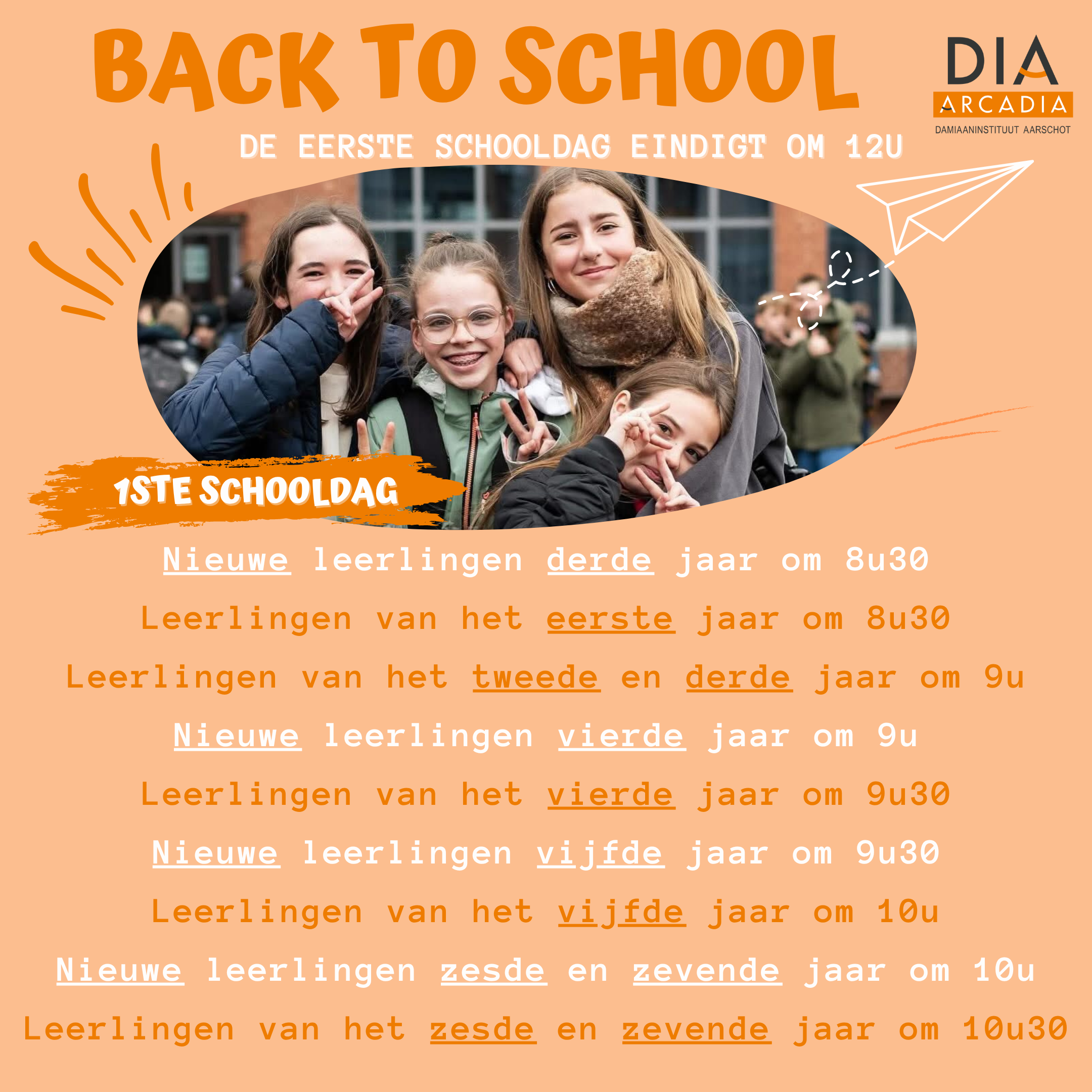 Start nieuwe schooljaar 2025-2026