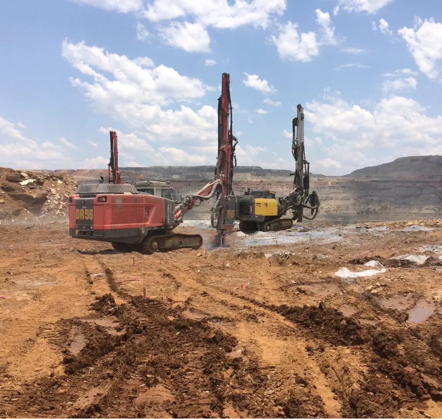 Sandvik and Epiroc surface blast hole drill rigs