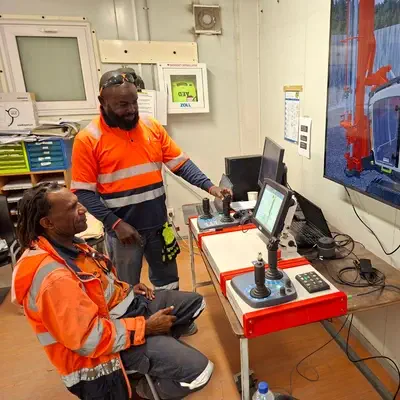 DCA Systems local crew member conducting simulator training
