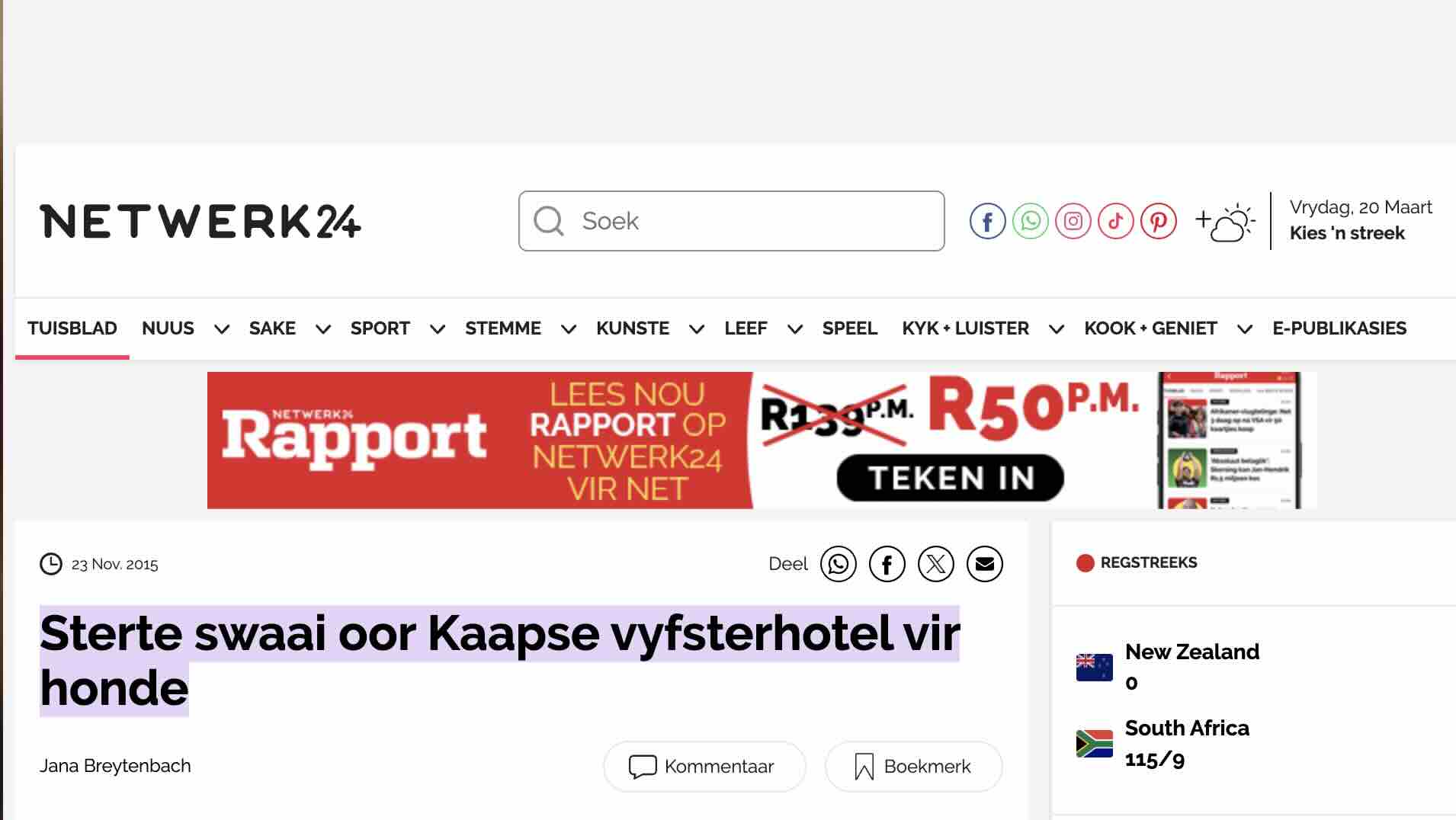 Netwerk24 sterte swaai