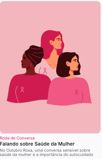 Colaboradoras reunidas em roda de conversa sobre saúde da mulher
