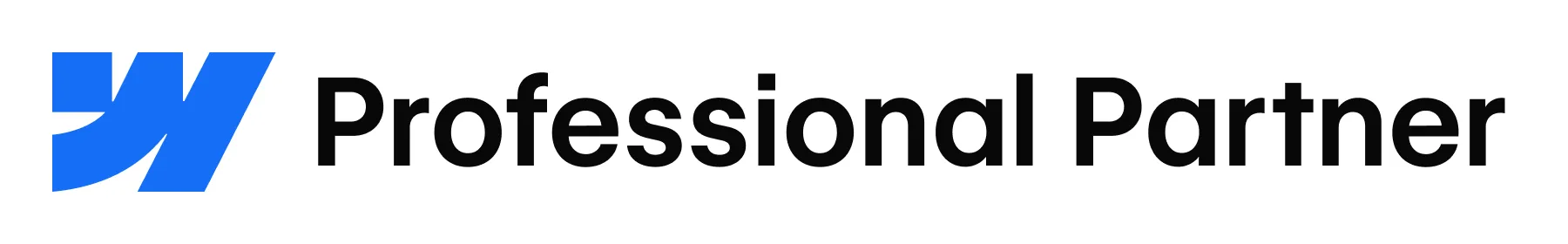 Blue stylized W logo followed by the text Professional Partner in black.