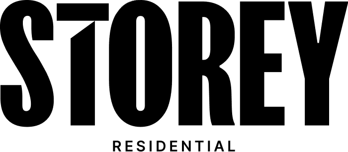 STOREY Residential logo with STOREY in large bold letters and RESIDENTIAL in smaller uppercase letters below.