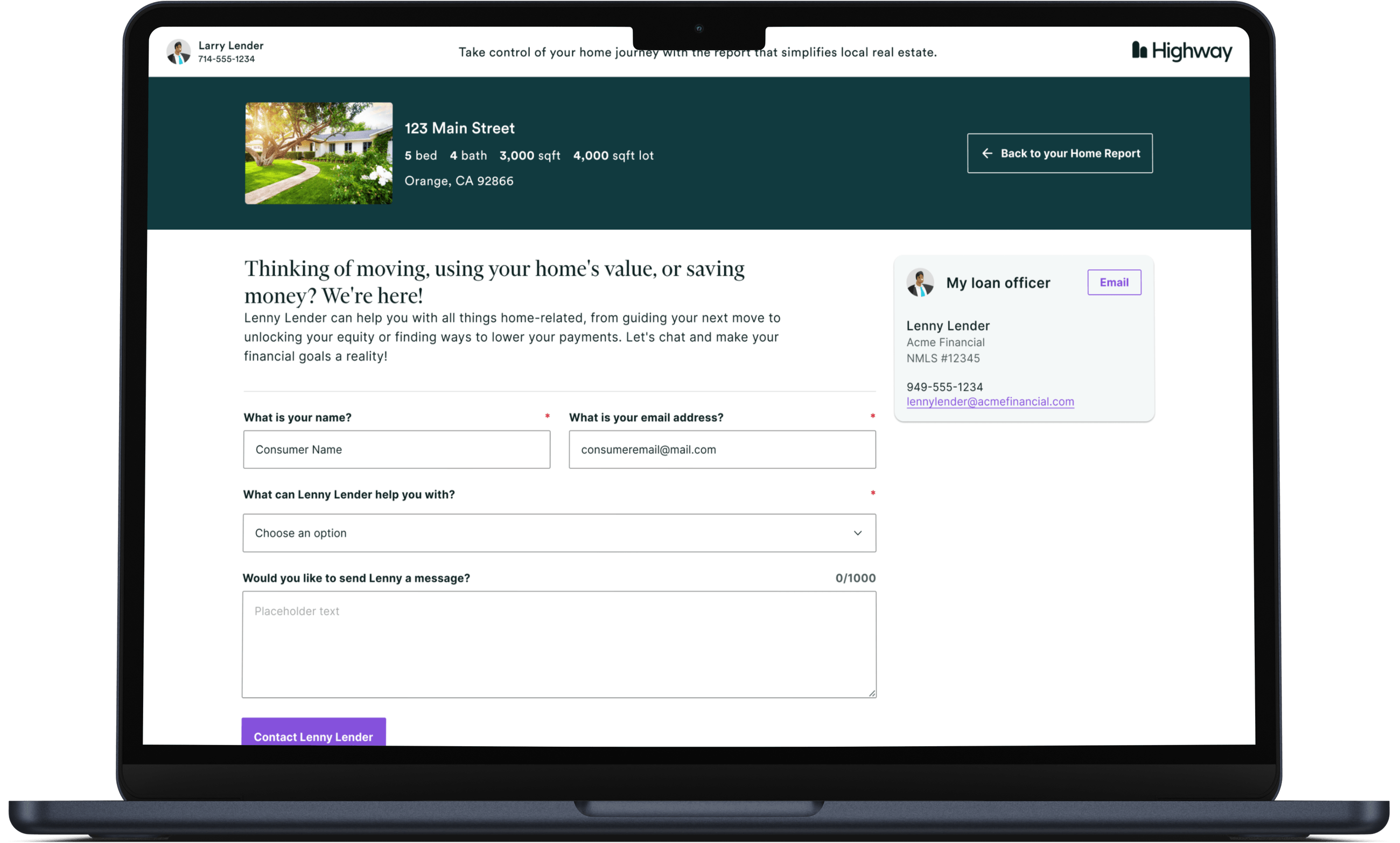 Home Bot Example Report Home Report