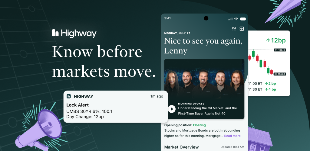 Know before markets move — Highway app on phone