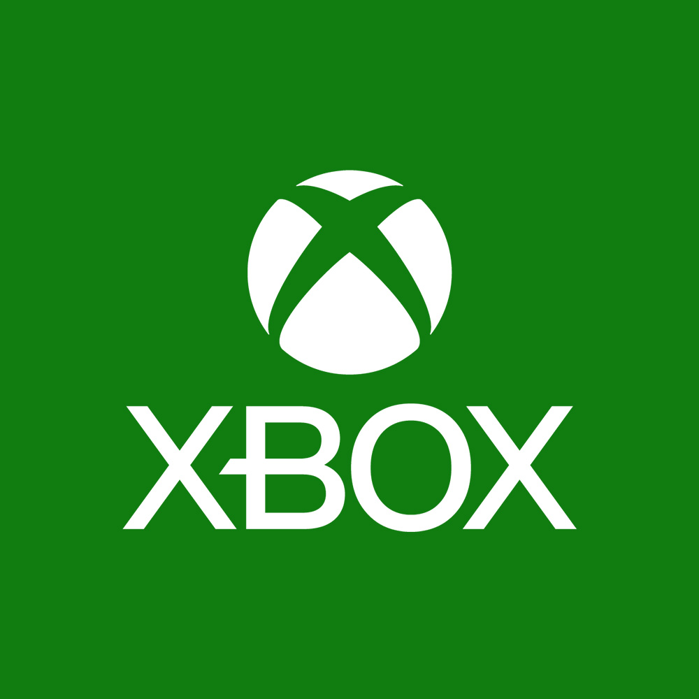 XBOX White logo with a green background
