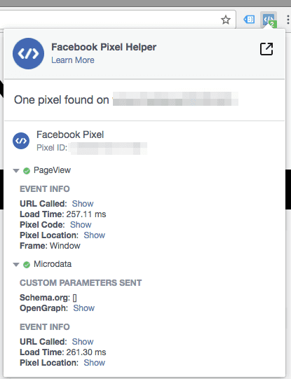 Facebook Pixel Helper