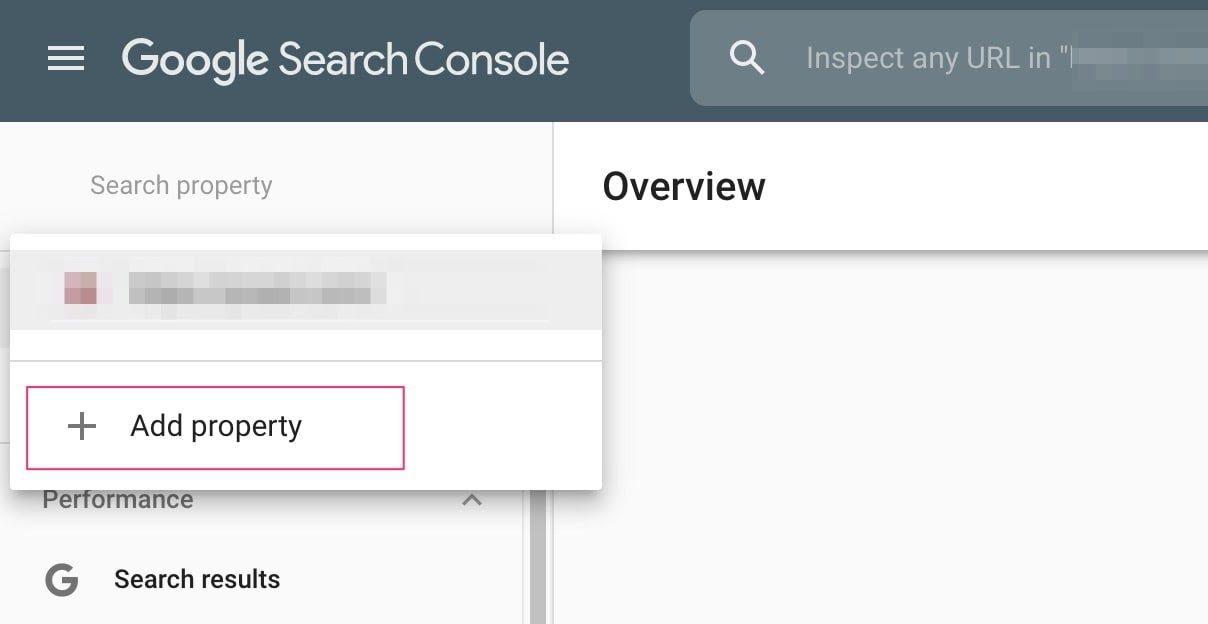 Add Property in Google Search Console