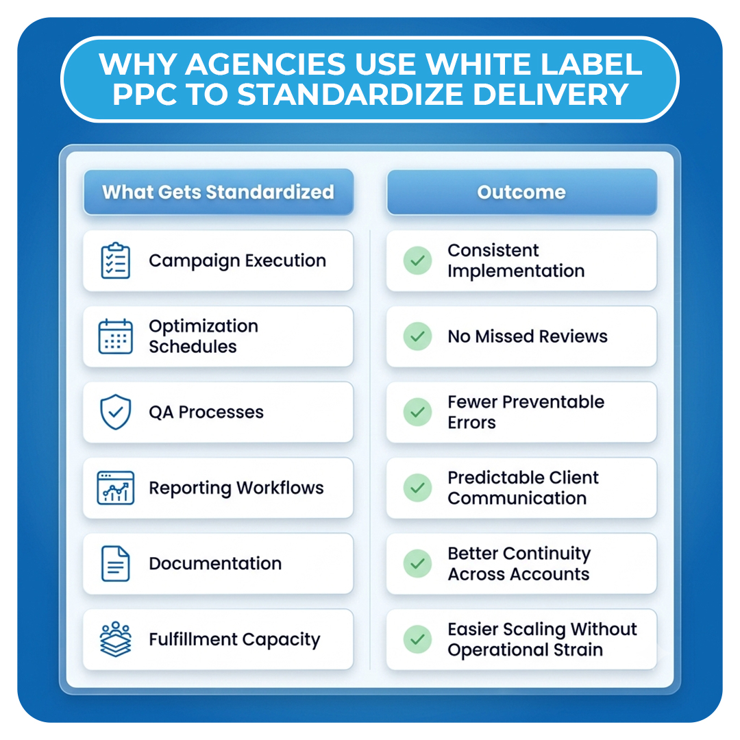 Why Agencies Use White Label PPC to Standardize Delivery