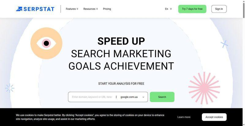 Serpstat homepage