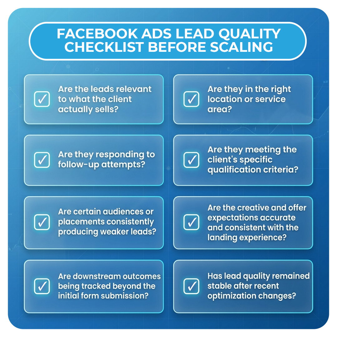 Facebook Ads Lead Quality Checklist Before Scaling
