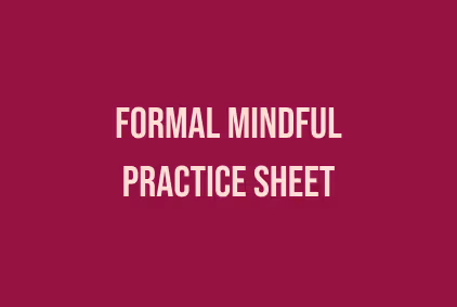 Formal Mindful Practice PDF