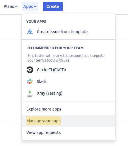 Manage Apps in Jira