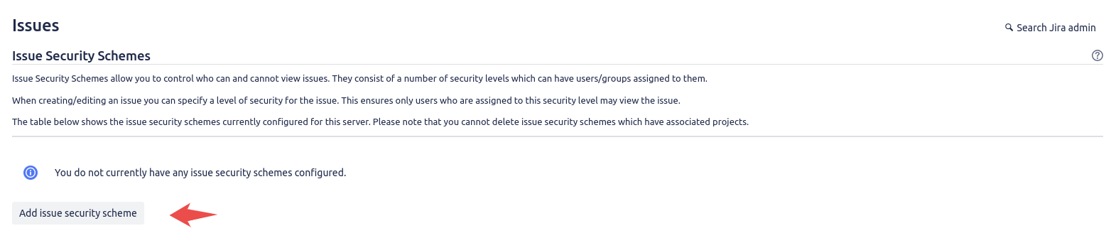 Jira Issue Security Schemes