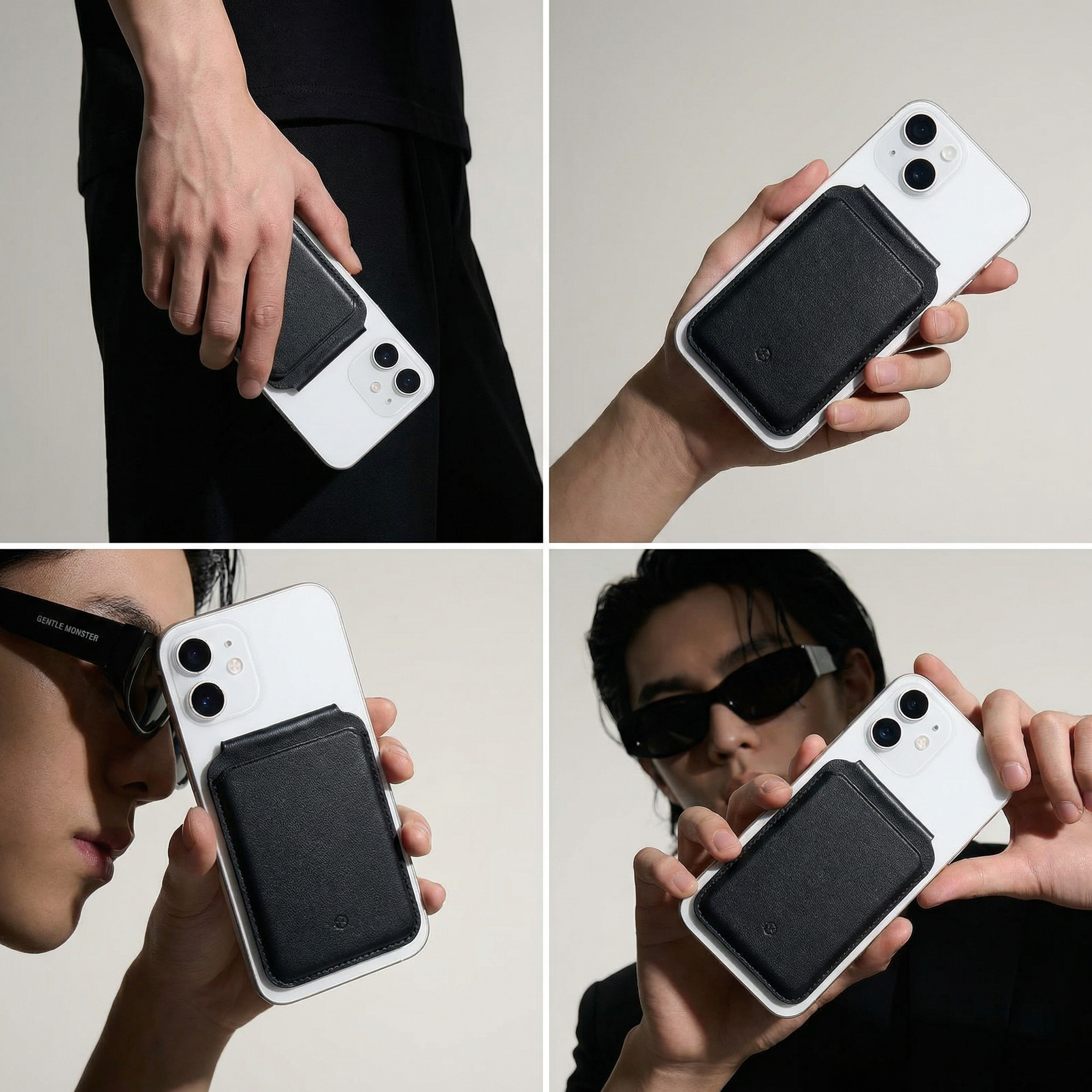 modlab MagSafe Wallet Black — in use
