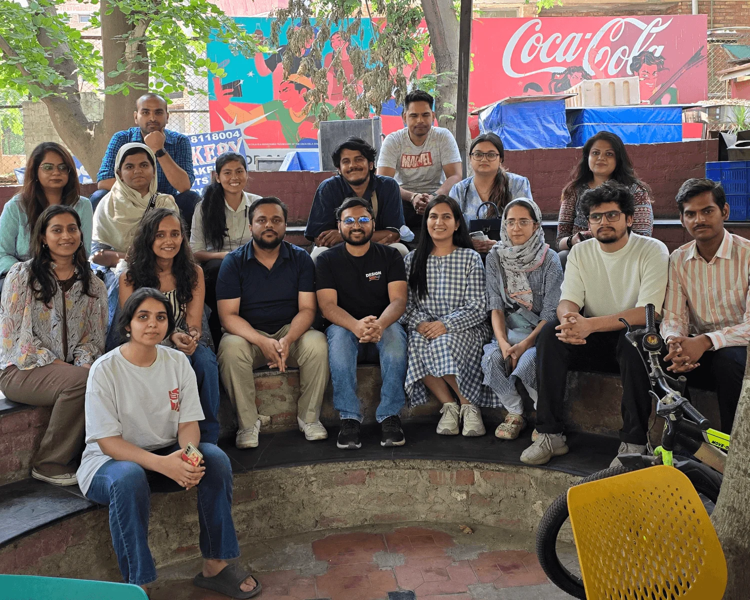 Ketan Dudhe with the professionals and students, seating at the chaayos corner in IIT Delhi