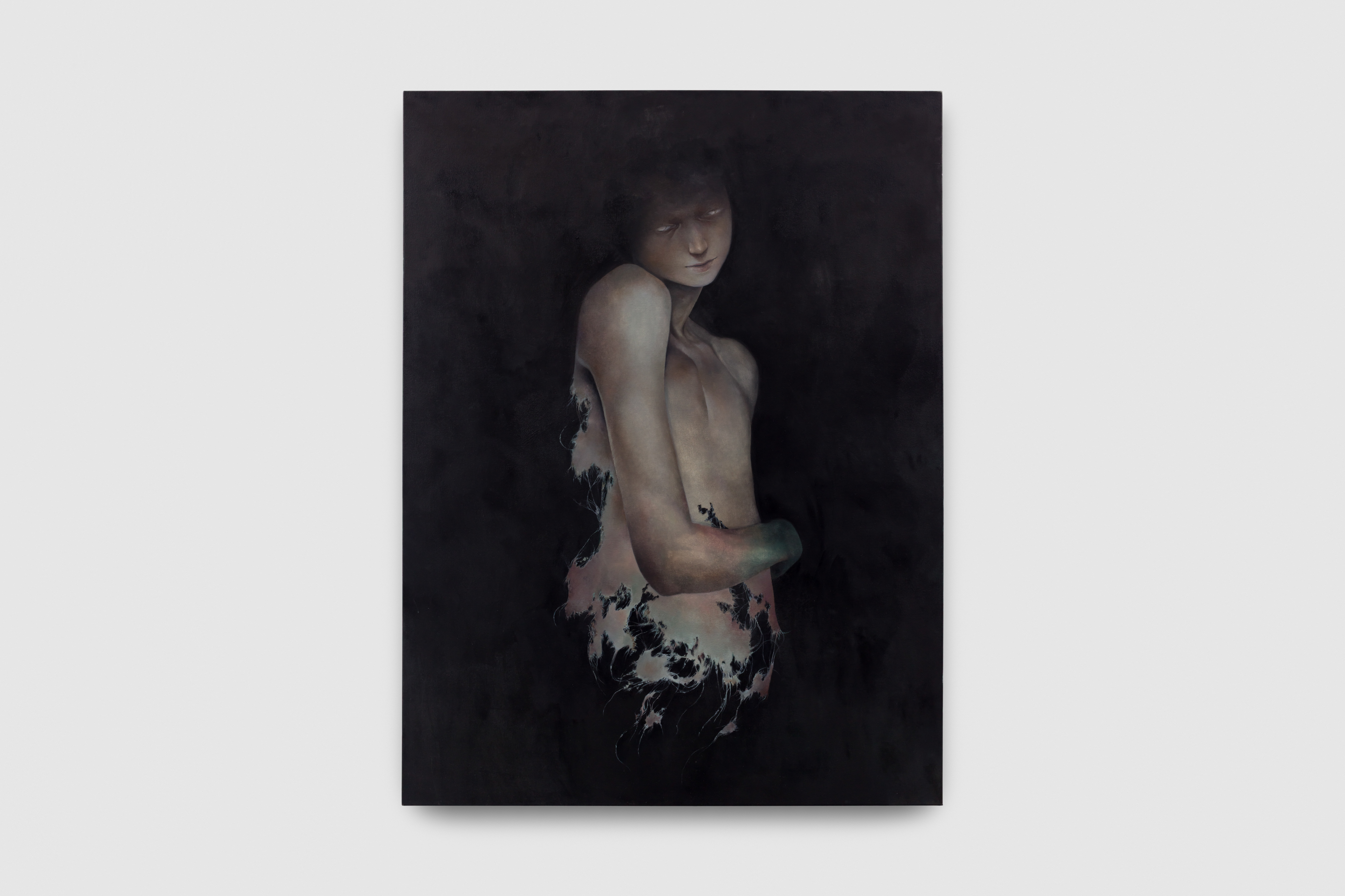 Tommy Xie, Paper Doll, 2025, Oil on canvas, 48 x 36 x 1.5 in, 122 x 92 x 4 cm, TX0007