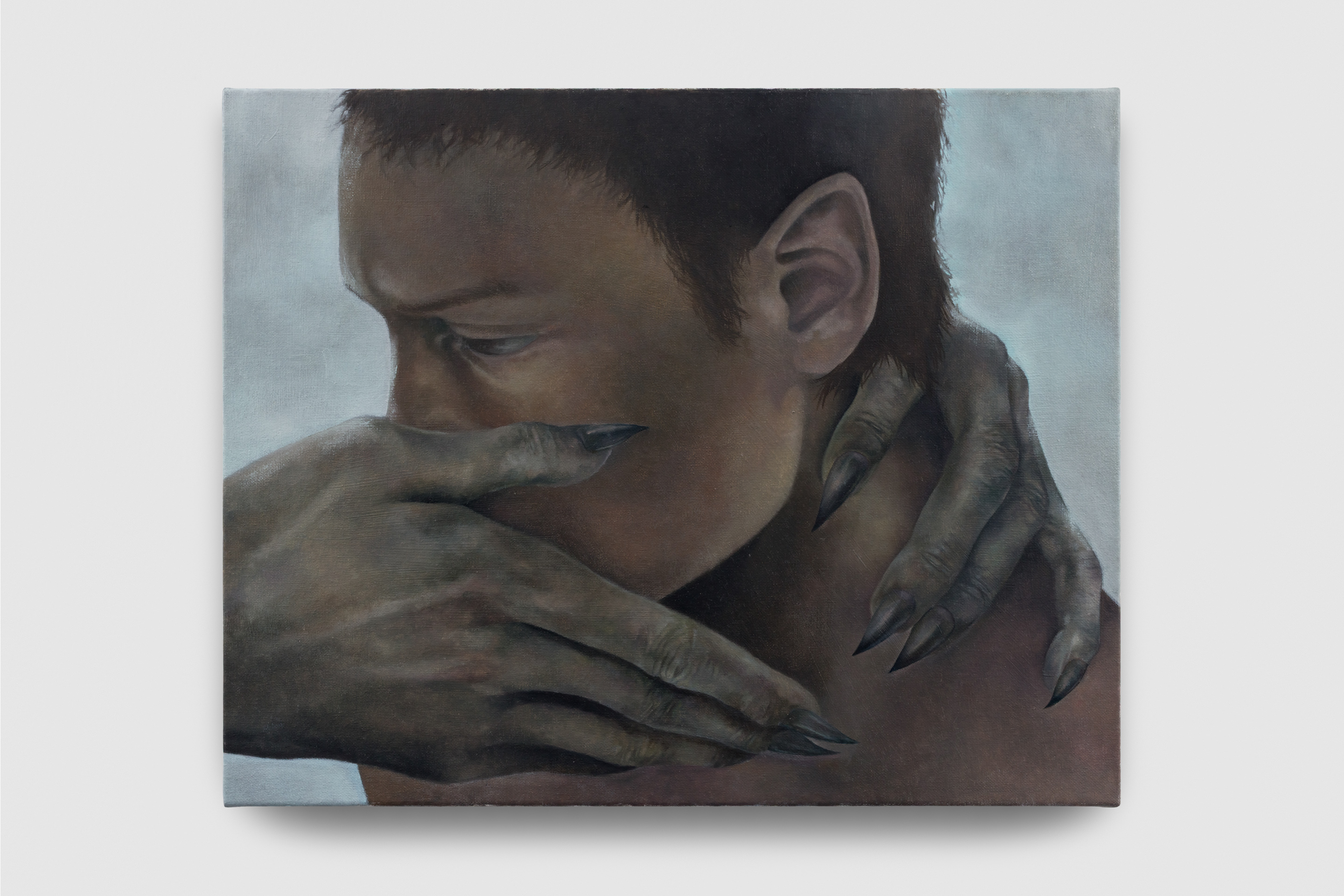 Tommy Xie, Confusion. 1, 2025, Oil on canvas, 16 x 20 x 1.5 in, 41 x 51 x 1.5 cm, TX0004