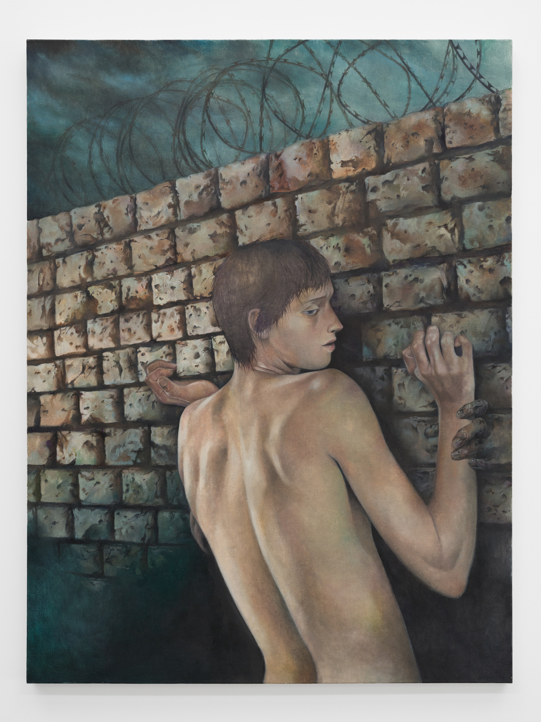 Tommy Xie, Risk, 2025, Oil on canvas, 48 x 36 in., 121.92 x 91.44 cm, TX0008